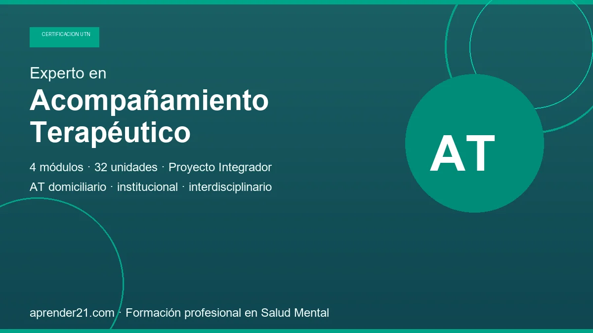 Experto en Acompa&ntilde;amiento Terap&eacute;utico