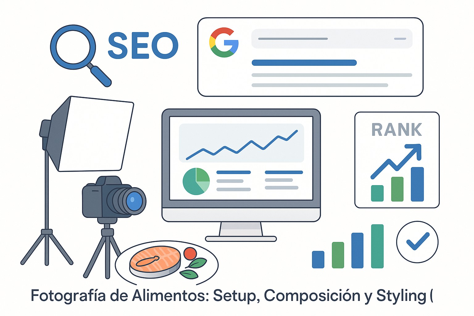 Diagrama sobre fotografia de alimentos guia