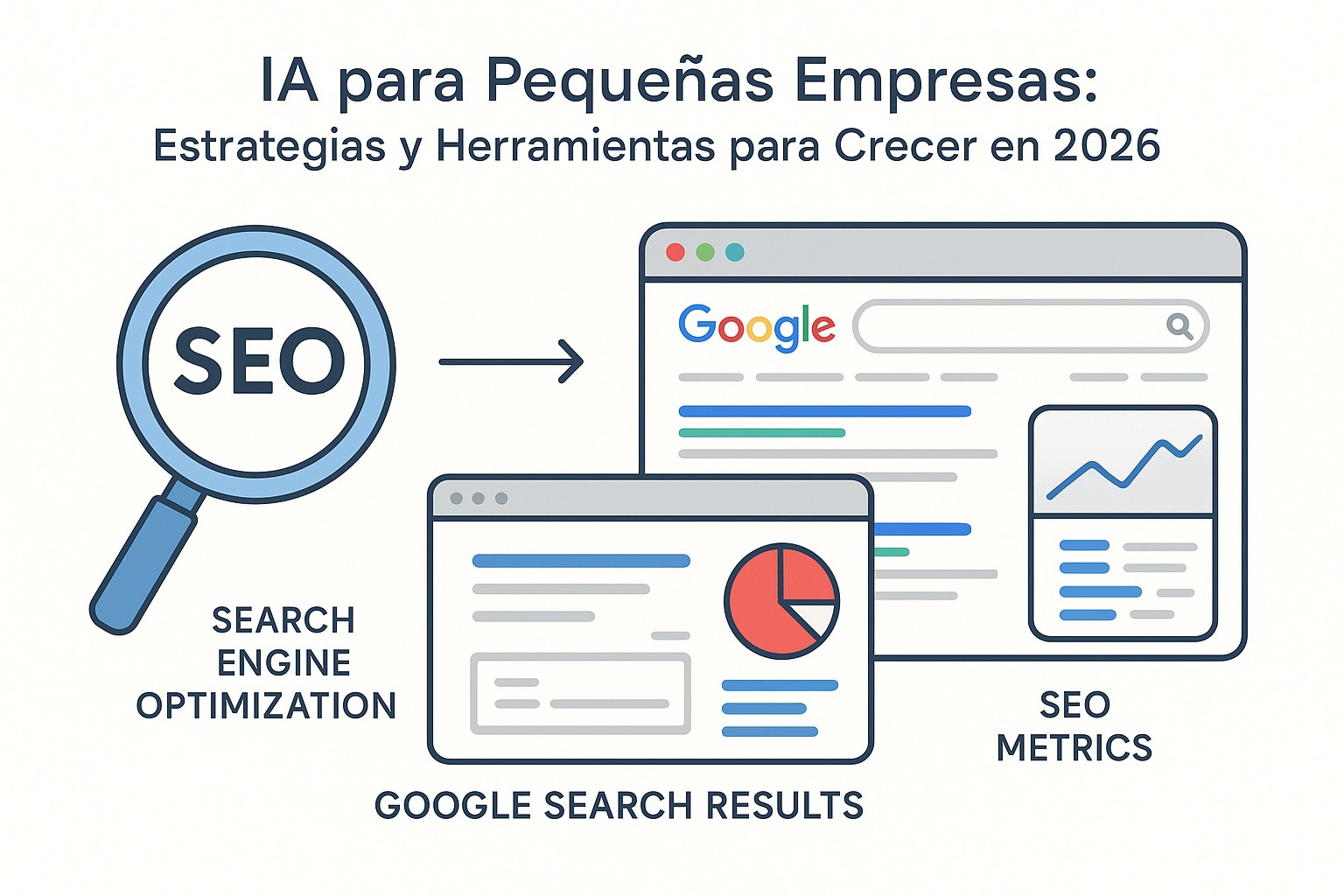 Ilustración sobre ia pequenas empresas estrategias 2026