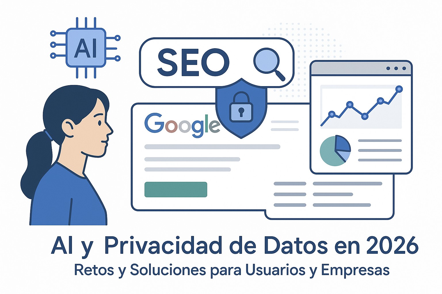 Diagrama sobre ia privacidad datos retos 2026