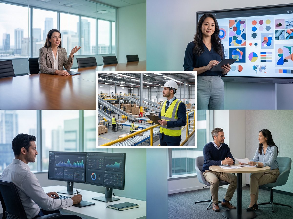 Profesionales de administración en diferentes áreas laborales