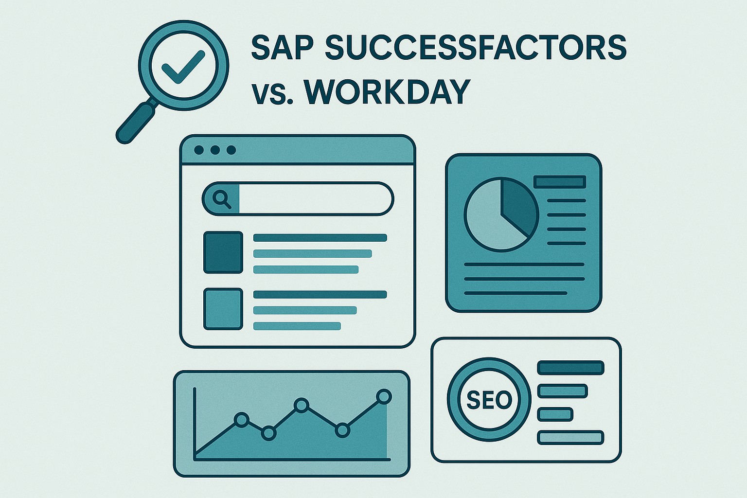 Infografía: conceptos clave de SAP SuccessFactors vs. Workday: ¿Cuál es el mejor software de RRHH para tu empresa?