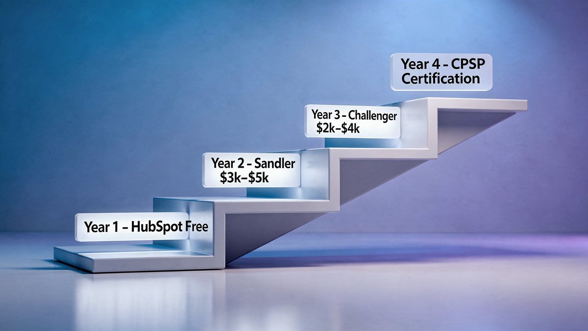 Timeline de certificaciones para t&eacute;cnico en ventas