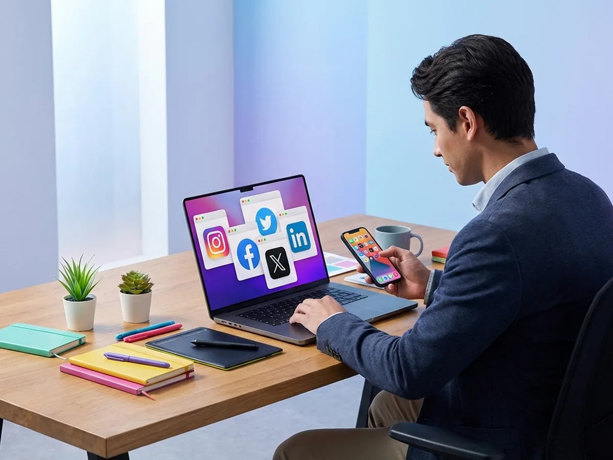 Community Manager venezolano gestionando redes sociales