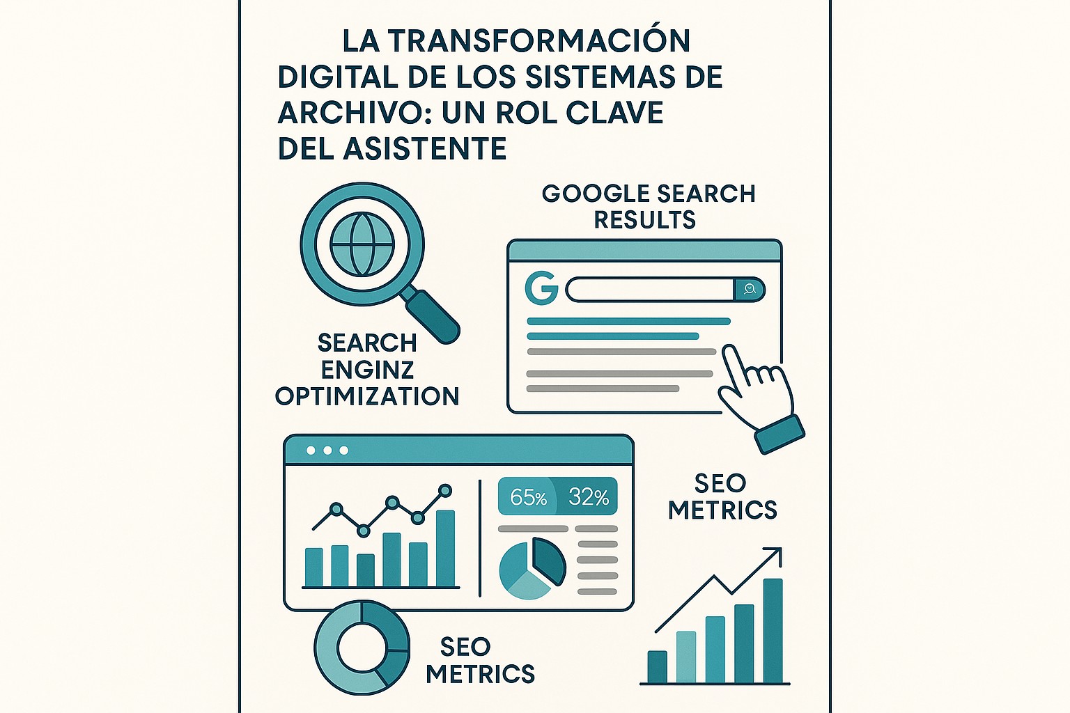 Infografía: conceptos clave de La Transformación Digital de los Sistemas de Archivo: Un Rol Clave del Asistente
